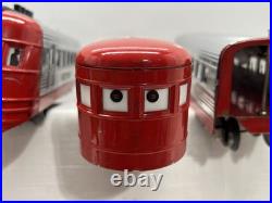 RARE Lionel 1700E 1930s Chrome Red Model Train Runs Great Boxes 4 Car Set