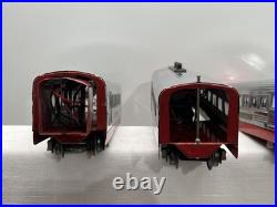 RARE Lionel 1700E 1930s Chrome Red Model Train Runs Great Boxes 4 Car Set