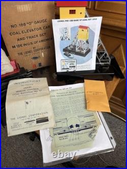RARE Lionel Prewar 1942 Boxed No. 188 Coal Elevator Car & Track Set RARE Lionel Prewar 1942 Boxed No. 188 Coal Elevator Car & Track Set