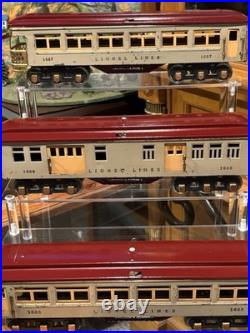 Rare & DesirableLionel Prewar 1933-37 VERMILLION 1685/1686/1687 Passengers