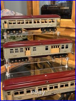 Rare & DesirableLionel Prewar 1933-37 VERMILLION 1685/1686/1687 Passengers
