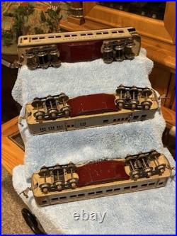 Rare & DesirableLionel Prewar 1933-37 VERMILLION 1685/1686/1687 Passengers
