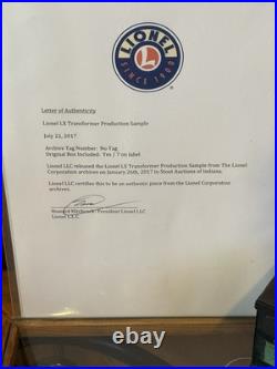 Rare Production SampleLionel Prewar Factory Archive Transformer (LX) Paperwork