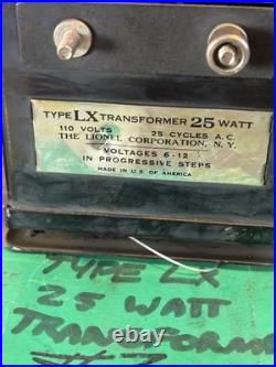 Rare Production SampleLionel Prewar Factory Archive Transformer (LX) Paperwork