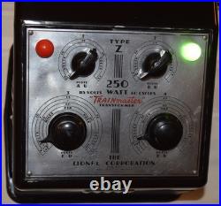 Rebuilt, and Tested Lionel Prewar 250-Watt Z-250 Transformer + instructions