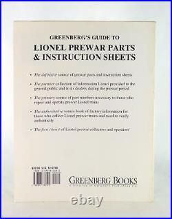 Robert Osterhoff Greenberg's Guide to Lionel Prewar Parts & Instruction Sheets