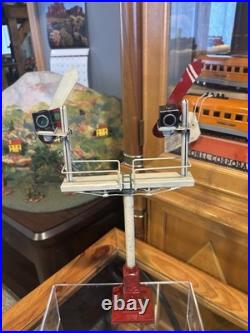 Scarce Ives/Lionel Prewar Late #109 Double Semaphore (Blood Red)