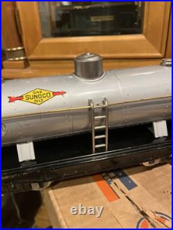 Scarce Lionel Prewar 215 Silver Sunoco Tanker With Original Box