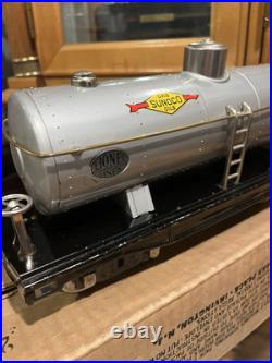 Scarce Lionel Prewar 215 Silver Sunoco Tanker With Original Box