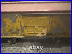 VINTAGE Ives Train Prewar Railroad Circus Body Car Yellow 20-192 Original RARE