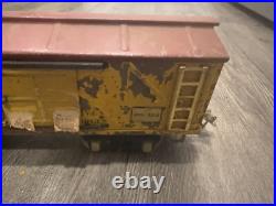 VINTAGE Ives Train Prewar Railroad Circus Body Car Yellow 20-192 Original RARE