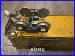 VINTAGE Ives Train Prewar Railroad Circus Body Car Yellow 20-192 Original RARE