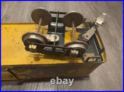VINTAGE Ives Train Prewar Railroad Circus Body Car Yellow 20-192 Original RARE