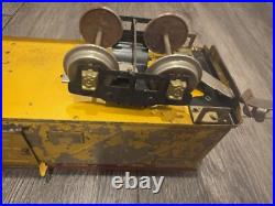 VINTAGE Ives Train Prewar Railroad Circus Body Car Yellow 20-192 Original RARE