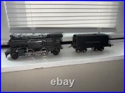 VINTAGE PREWAR LIONEL O GA. #249E 2-4-2 STEAM LOCOMOTIVE with 265W TEnder GUNMETAL