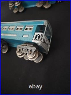 VTG Lionel Lines Pre-War O 2 Pullman Cars 609 & Observation Car 611 Metal Tin