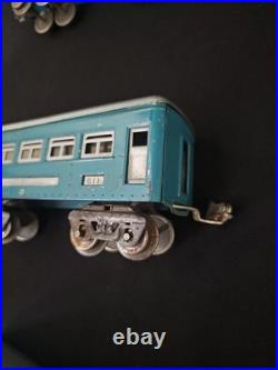 VTG Lionel Lines Pre-War O 2 Pullman Cars 609 & Observation Car 611 Metal Tin
