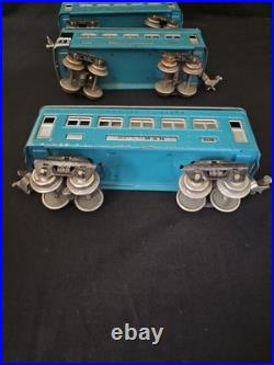 VTG Lionel Lines Pre-War O 2 Pullman Cars 609 & Observation Car 611 Metal Tin