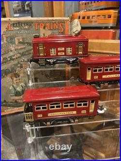 Very Nice Lionel Original Prewar BOXED 248 Red Passenger Set #292! VG+-EX! RUNS