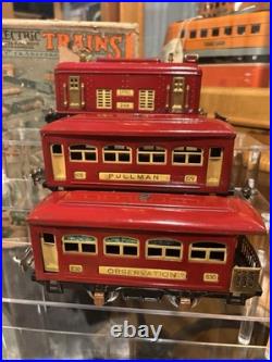 Very Nice Lionel Original Prewar BOXED 248 Red Passenger Set #292! VG+-EX! RUNS