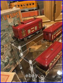 Very Nice Lionel Original Prewar BOXED 248 Red Passenger Set #292! VG+-EX! RUNS