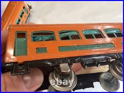 Vintage 1930s Postwar Lionel 248 Orange Engine & 629 630 Passenger Cars