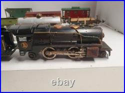 Vintage Lionel 259E Steam Locomotive Train Set Lot 8 Pcs Metal Pre-War O Gauge