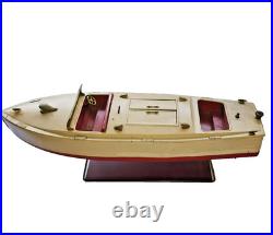 Vintage Lionel-Craft Wind-Up Speed Boat with Key 1930s Tin Toy Prewar Lionel