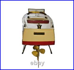 Vintage Lionel-Craft Wind-Up Speed Boat with Key 1930s Tin Toy Prewar Lionel