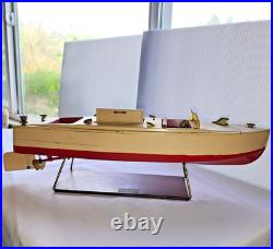 Vintage Lionel-Craft Wind-Up Speed Boat with Key 1930s Tin Toy Prewar Lionel