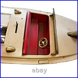 Vintage Lionel-Craft Wind-Up Speed Boat with Key 1930s Tin Toy Prewar Lionel