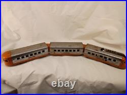 Vintage Lionel Lines Prewar Orange And Chrome Wind Up Streamliner Train Set