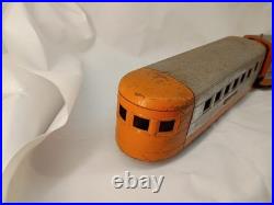 Vintage Lionel Lines Prewar Orange And Chrome Wind Up Streamliner Train Set
