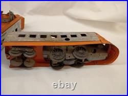 Vintage Lionel Lines Prewar Orange And Chrome Wind Up Streamliner Train Set