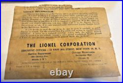 Vintage Lionel Pre-War Union Pacific Streamliner 752E Train, 753-1 Box & Manuals