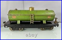 Vintage Lionel Prewar No. 215 Oil Car Green Standard Gauge Oil Tanker Train Car