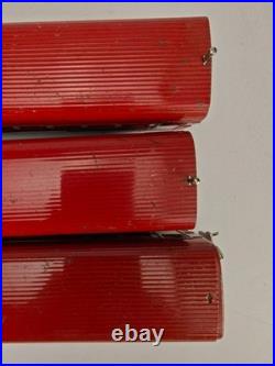 Vintage Lionel Prewar O Gauge Tinplate Passenger Cars Lot of 3 Red READ