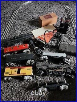 Vintage Lionel Train Pre War Set Lot 1666E For Parts 2655 2682 Gray Red Yellow