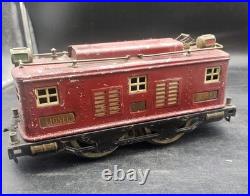 Vintage Lionel Train Prewar Red Maroon Standard Gauge NO 8 E LOCOMOTIVE Untested