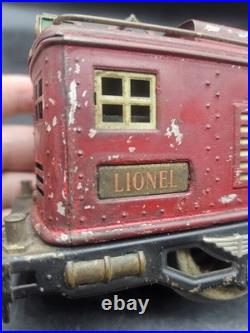 Vintage Lionel Train Prewar Red Maroon Standard Gauge NO 8 E LOCOMOTIVE Untested