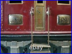 Vintage Lionel prewar standard gauge 380e passenger set in good condition