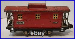 Vintage Lot of 6 Lionel Lines PREWAR O Gauge Tin Train Freight Cars & (22) Track