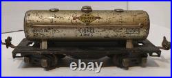 Vintage Lot of 6 Lionel Lines PREWAR O Gauge Tin Train Freight Cars & (22) Track
