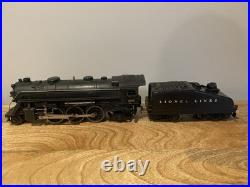 Vintage O Gauge 1940's Lionel No. 1666 Pre-War Steam Locomotive With Tender
