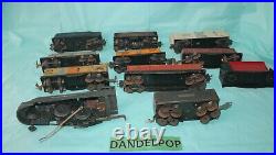 Vintage Pre War 11 Piece Assorted Lionel Trains Engine Locomotive Tender Cars