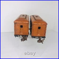 Vintage Prewar Lionel #248 Electric Locomotive Train With 2 Passenger Cars O Gauge