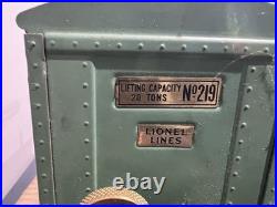 Vintage pre-war Lionel Lines standard Gauge No. 219 Derrick Crane with Box