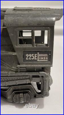 Vtg Lionel PreWar 225E 1938-42 Locomotive O Gauge Engine & Tinder Car UNTested