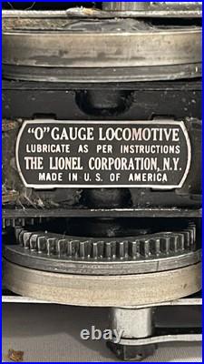 Vtg Lionel PreWar 225E 1938-42 Locomotive O Gauge Engine & Tinder Car UNTested