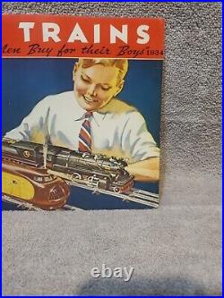 Vtg Original Lionel Pre-war 1934 Consumer Catalog. Very Good Condition